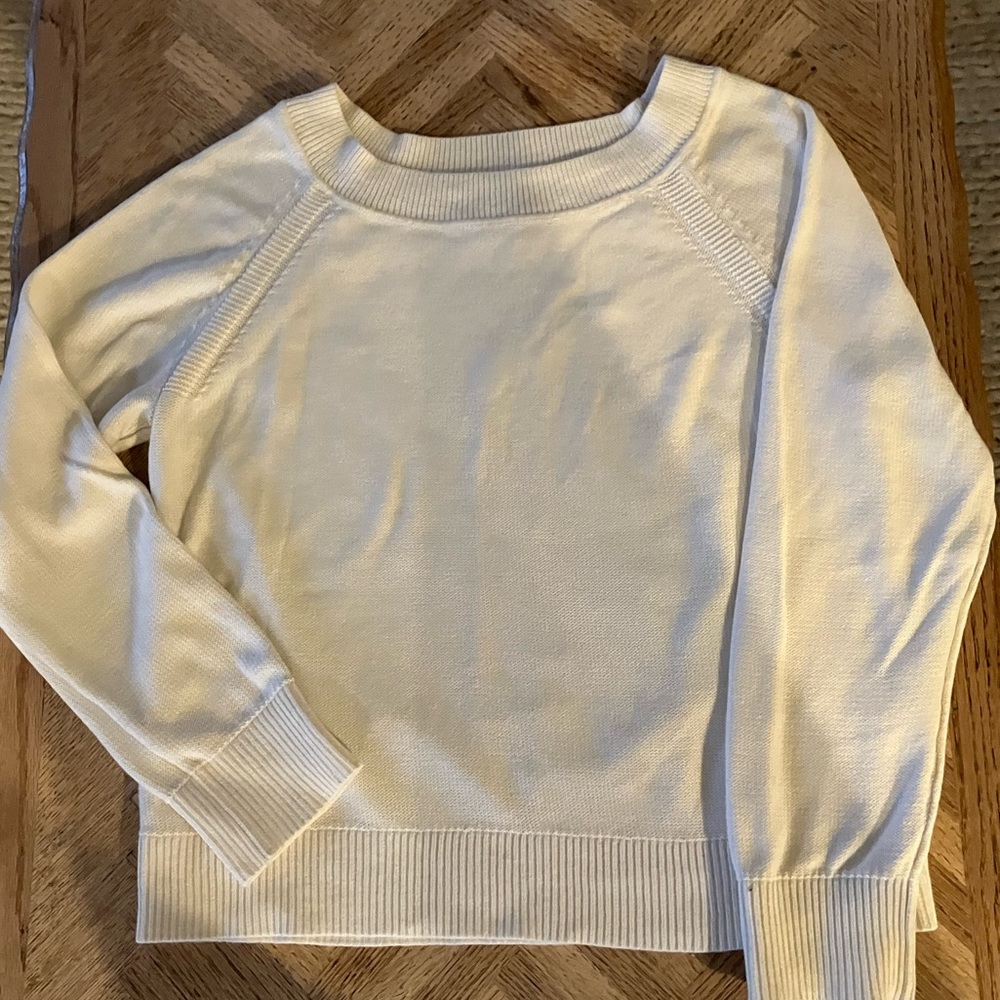 Cream Banana Republic boatneck sweater